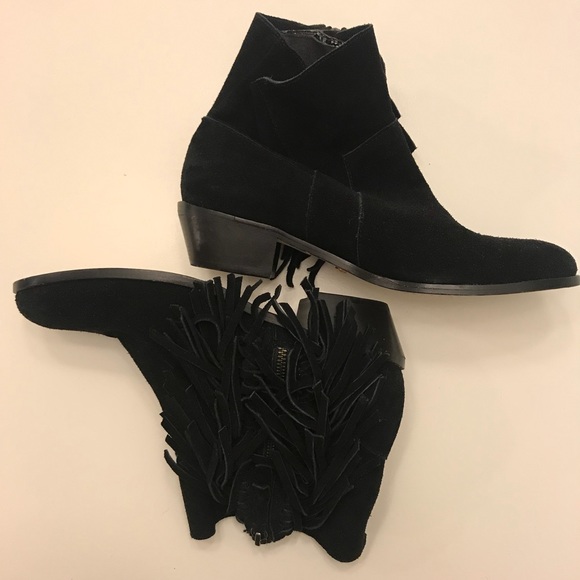 Cynthia Vincent Nibble Suede Fringe Bootie 8.5 - Picture 5 of 5